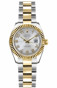 Rolex Lady-Datejust 26 Oystersteel & Gold Watch 179173