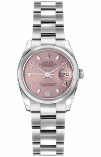 Rolex Lady-Datejust 26 Pink Dial Oyster Bracelet Women's Watch 179160