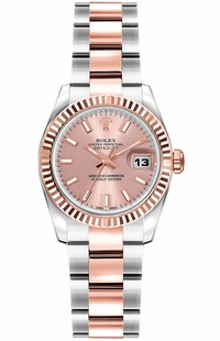 Rolex Lady-Datejust 26 Pink Dial Oyster Bracelet Women's Watch 179171