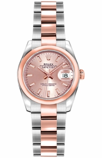 Rolex Lady-Datejust 26 Pink Dial Women's Watch 179161