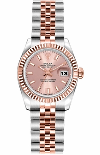 Rolex Lady-Datejust 26 Pink Dial Women's Watch 179171