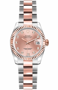 Rolex Lady-Datejust 26 Pink Diamond Dial Women's Watch 179171