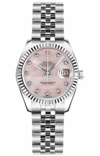 Rolex Lady-Datejust 26 Pink Mother of Pearl Dial Watch 179174