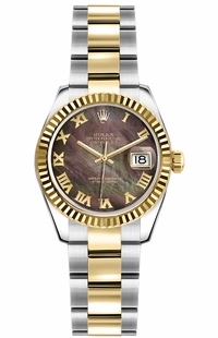 Rolex Lady-Datejust 26 Roman Numeral Dial Watch 179173