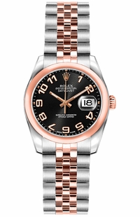 Rolex Lady-Datejust 26 Rose Gold Domed Bezel Women's Watch 179161