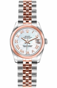Rolex Lady-Datejust 26 Rose Gold & Steel Women's Watch 179161
