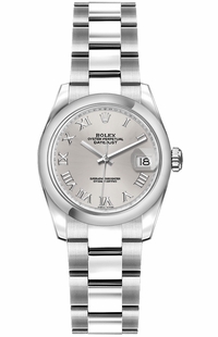 Rolex Lady-Datejust 26 Silver Dial Women's Watch 179160