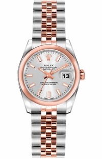 Rolex Lady-Datejust 26 Silver Dial Women's Watch 179161
