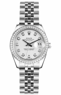 Rolex Lady-Datejust 26 Silver Sunburst Dial Women's Watch 179384-0011