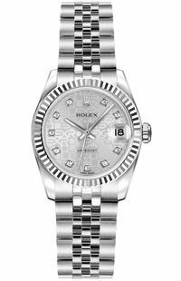 Rolex Lady-Datejust 26 Silver Women's Watch 179174