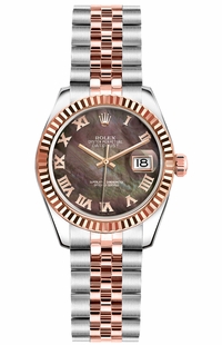Rolex Lady-Datejust 26 Solid 18K Rose Gold & Steel Women's Watch 179171