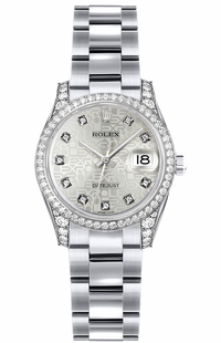 Rolex Lady-Datejust 26 Solid 18K White Gold Women's Watch 179159