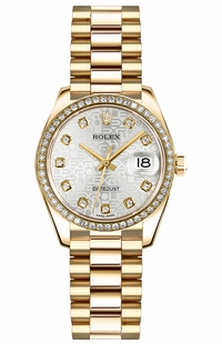 Rolex Lady-Datejust 26 Solid Gold Diamond Women's Watch 179138