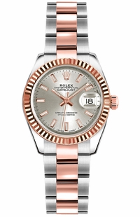 Rolex Lady-Datejust 26 Solid Gold Fluted Bezel Women's Watch 179171