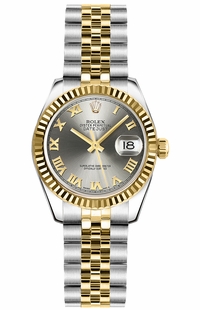 Rolex Lady-Datejust 26 Steel & Gold Swiss Watch 179173