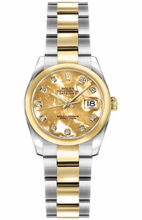 Rolex Lady-Datejust 26 Steel & Gold Women's Watch 179163