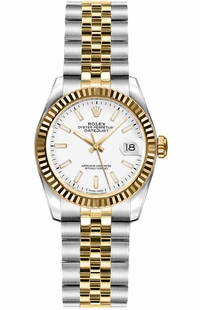 Rolex Lady-Datejust 26 White Dial Jubilee Bracelet Watch 179173