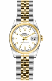 Rolex Lady-Datejust 26 White Dial Jubilee Bracelet Women's Watch 179163