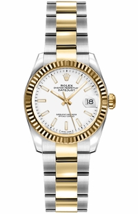 Rolex Lady-Datejust 26 White Dial Oyster Bracelet Watch 179173