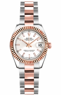Rolex Lady-Datejust 26 White Dial Oyster Bracelet Women's Watch 179171