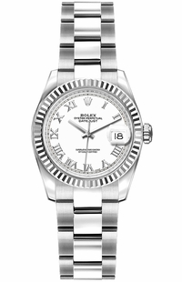 Rolex Lady-Datejust 26 White Dial Oystersteel Women's Watch 179174-0094