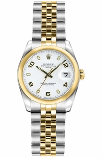 Rolex Lady-Datejust 26 White Dial Swiss Women's Watch 179163