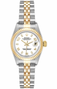 Rolex Lady-Datejust 26 White Dial Two-tone Women's Watch 69173