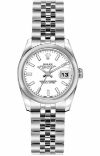 Rolex Lady-Datejust 26 White Dial Women's Watch 179160