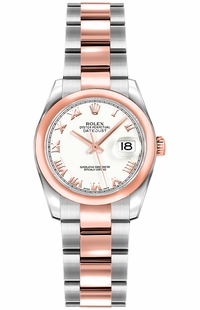 Rolex Lady-Datejust 26 White Dial Women's Watch 179161