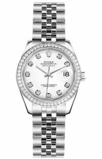 Rolex Lady-Datejust 26 White Diamond Dial Watch 179384