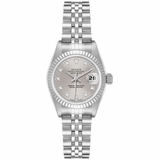 Rolex Lady-Datejust 26 White Gold Fluted Bezel Women's Watch 69174