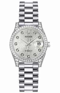 Rolex Lady-Datejust 26 White Gold Women's Watch 179159