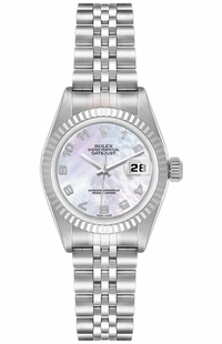 Rolex Lady-Datejust 26 White Mother of Pearl Women's Watch 79174