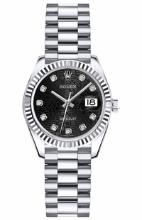 Rolex Lady-Datejust 26 Women's Solid White Gold Watch 179179