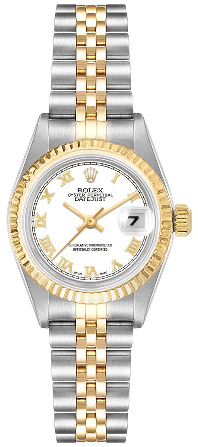 Women's Rolex Lady-Datejust 26 White Dial Watch 79173