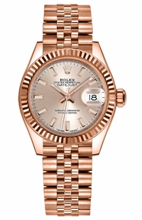 Rolex Lady-Datejust 28 18k Everose Gold Women's Watch 279175-0003