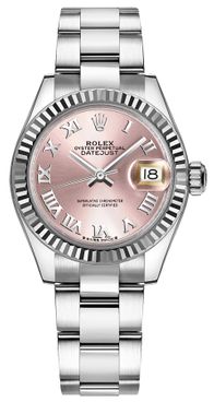 Rolex Lady-Datejust 28 Pink Roman Numeral Dial Women's Watch 279174-0018