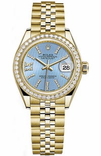 Rolex Lady-Datejust 28 Blue Diamond Dial Watch 279138RBR-0009