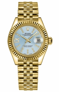 Rolex Lady-Datejust 28 Blue Diamond Women's Watch 279178-0010