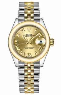 Rolex Lady-Datejust 28 Champagne Dial Watch 279163-0009