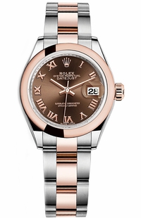 Rolex Lady-Datejust 28 Chocolate Brown Dial Women's Watch 279161-0010