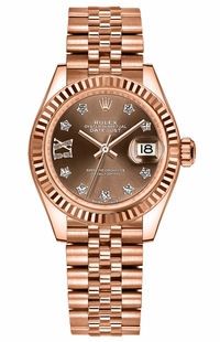 Rolex Lady-Datejust 28 Chocolate Dial Women's Watch 279175-0004