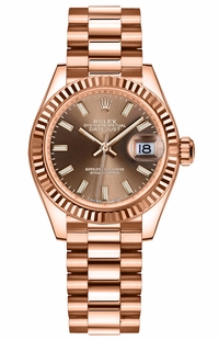 Rolex Lady-Datejust 28 Chocolate Dial Women's Watch 279175-0007