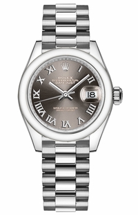 Rolex Lady-Datejust 28 Dark Grey Dial Women's Watch 279166-0010