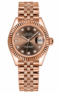 Rolex Lady-Datejust 28 Diamond Hour Markers Women's Watch 279175-0010