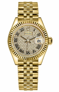Rolex Lady-Datejust 28 Diamond Pave Dial Women's Watch 279178-0032