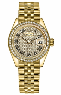 Rolex Lady-Datejust 28 Diamond Pave Jubilee Women's Watch 279138RBR-0030 