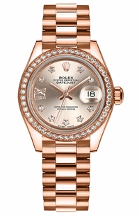 Rolex Lady-Datejust 28 Diamond Rose Gold Watch 279135RBR-0003