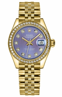 Rolex Lady-Datejust 28 Gold Diamond Watch 279138RBR-0028