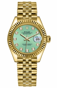 Rolex Lady-Datejust 28 Green Dial Watch 279178-0028